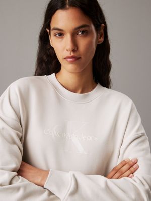 moonbeam monogram sweatshirt for women calvin klein jeans