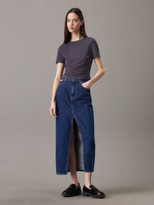 top a maniche corte in jersey milano india ink da donne calvin klein jeans