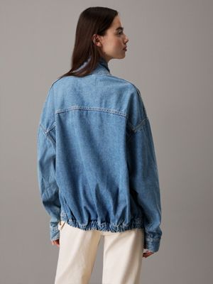 denim dark denim bomber jacket for women calvin klein jeans