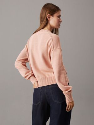 tuscany cotton monogram jumper for women calvin klein jeans