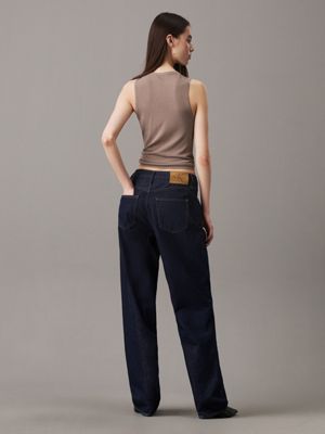 grey soft knit tank top for women calvin klein jeans
