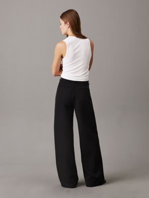 white soft knit tank top for women calvin klein jeans
