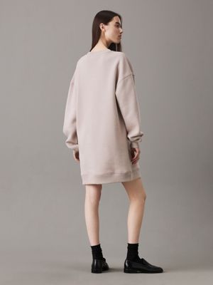 atmosphere relaxed monogram sweatshirt dress for women calvin klein jeans