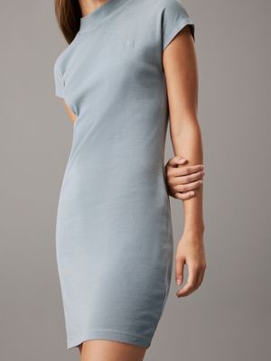 lead cotton jersey cap sleeve dress for women calvin klein jeans