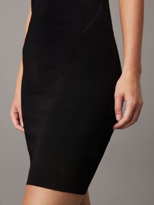 ck black stretch knit bodycon dress for women calvin klein jeans