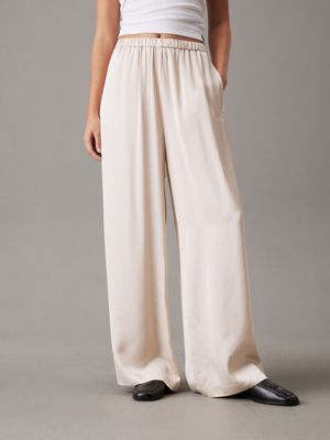 moonbeam satin relaxed trousers for women calvin klein jeans