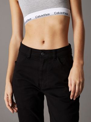 ck black hose mit geradem bein und hoher taille für damen - calvin klein jeans
