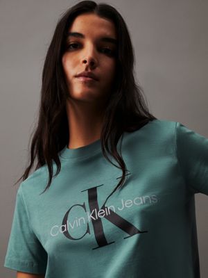 goblin blue monogram t-shirt for women calvin klein jeans