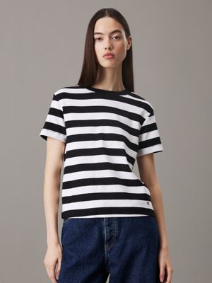 Slim Stripe Rib T shirt Calvin Klein J20J2248870GO