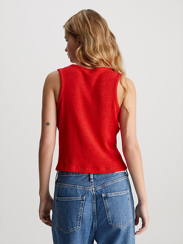 high risk zachte gebreide cropped vest top voor dames - calvin klein jeans