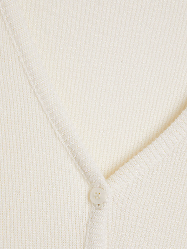 white zachte gebreide cropped vest top voor dames - calvin klein jeans