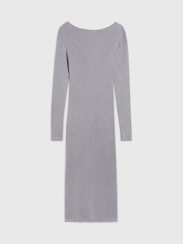grey long sleeve knit maxi dress for women calvin klein jeans