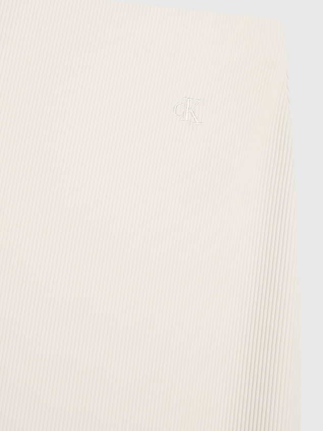 white rechte geribbelde maxi-rok voor dames - calvin klein jeans