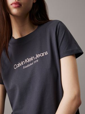 ebony logo t-shirt for women calvin klein jeans