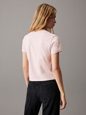 peach whip logo t-shirt for women calvin klein jeans