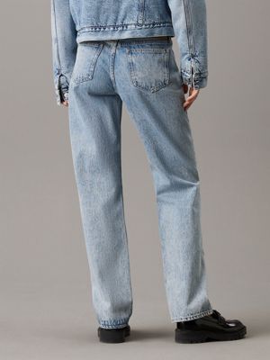 denim light low rise straight jeans for women calvin klein jeans