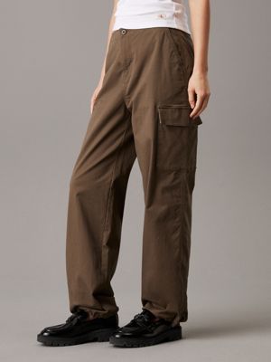 Cotton Sateen Cargo Pants