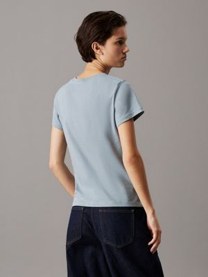 grey slim logo t-shirt for women calvin klein jeans