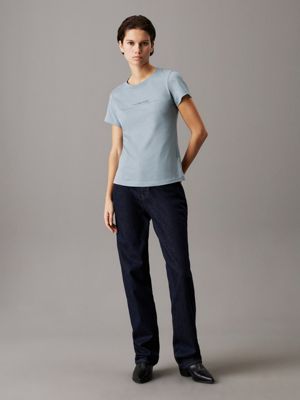 lead slim logo t-shirt for women calvin klein jeans