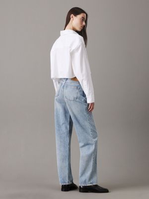 denim light high rise loose jeans for women calvin klein jeans