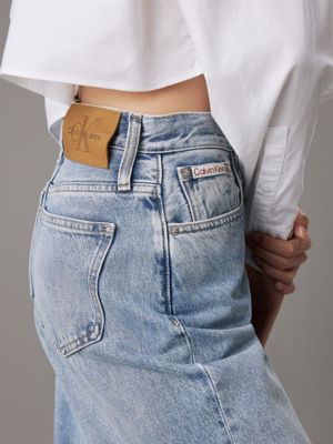 denim light high rise loose jeans for women calvin klein jeans