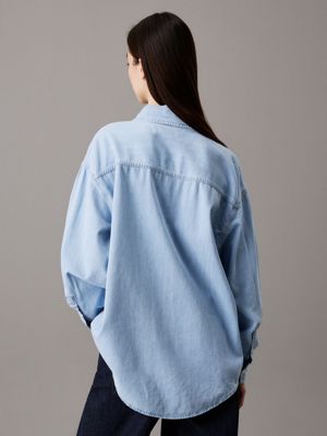 denim oversized denim shirt for women calvin klein jeans