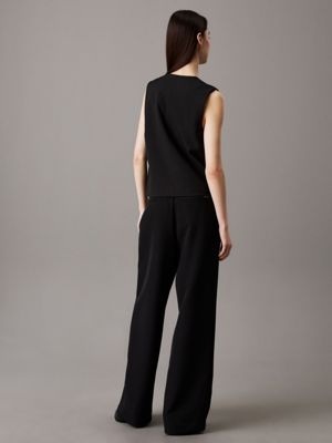 black getailleerde taillejas voor dames - calvin klein jeans