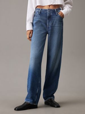 dark blue 90's loose jeans for women calvin klein jeans