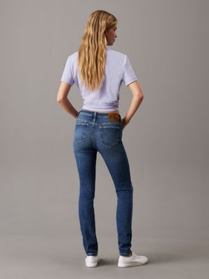 denim medium mid rise skinny jeans for women calvin klein jeans