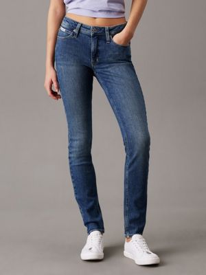 denim mid rise skinny jeans for women calvin klein jeans