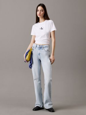 denim light authentic bootcut jeans for women calvin klein jeans