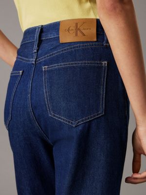 denim rinse high rise straight jeans for women calvin klein jeans