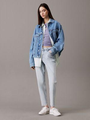 denim light mom jeans for women calvin klein jeans