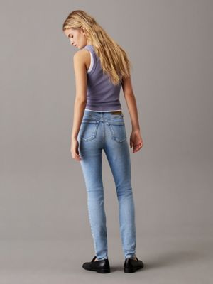 denim light high rise skinny jeans for women calvin klein jeans