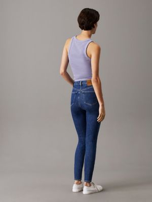 denim dark high rise super skinny ankle jeans for women calvin klein jeans