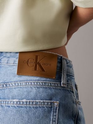 denim light denim mom shorts for women calvin klein jeans