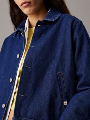 denim rinse short denim jacket for women calvin klein jeans