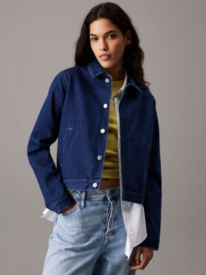 denim short denim jacket for women calvin klein jeans