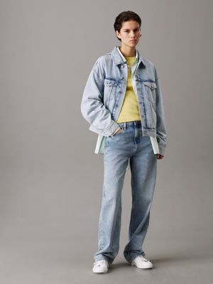 denim light boxy denim jacket for women calvin klein jeans