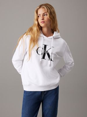 Calvin klein jeans hoodie white best sale