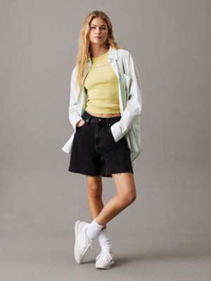 denim black denim bermuda shorts for women calvin klein jeans