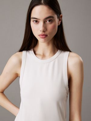 chalk milano jersey tank dress for women calvin klein jeans