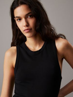 ck black milano jersey tank dress for women calvin klein jeans