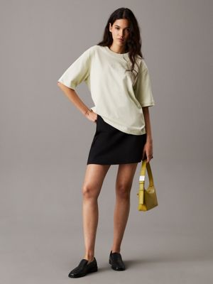 ck black milano jersey a-line mini skirt for women calvin klein jeans