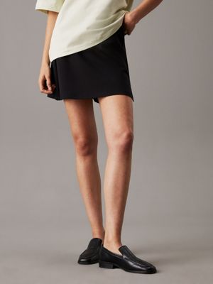 black milano jersey a-line mini skirt for women calvin klein jeans