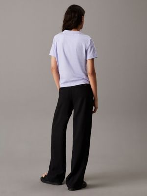 ck black relaxed straight drawstring trousers for women calvin klein jeans