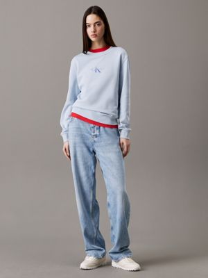 niagara mist monogram sweatshirt for women calvin klein jeans