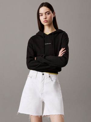 black back logo hoodie for women calvin klein jeans