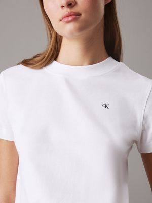 bright white relaxed back print t-shirt for women calvin klein jeans