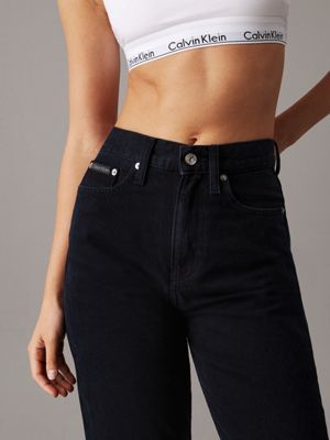 denim dark high rise straight jeans voor dames - calvin klein jeans